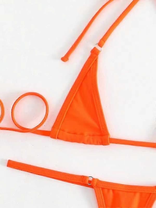 【bt02】G-string Mini Bikini Set Baddräkt Micro BH Bikinis Underkläder För Kvinnor S-xl Vit White L