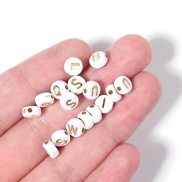 100 st akryl alfabetpärlor multifunktionella DIY smyckestillbehör handgjorda armband 260
