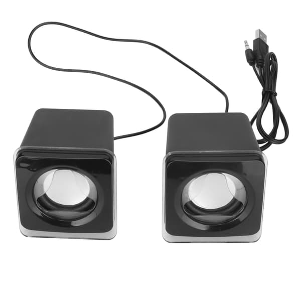 Mini USB 2.0 Kablet Stereo Højttaler til Computer Laptop Desktop Sort
