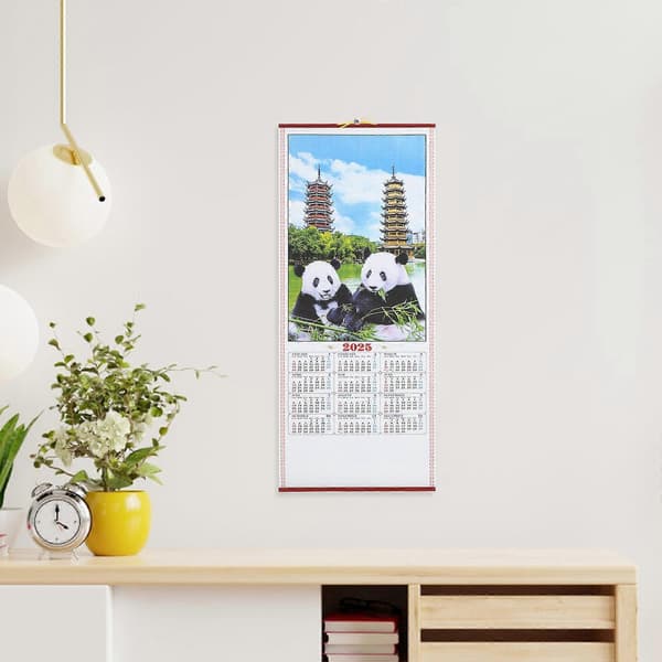 Traditionell engelsk månadshängande kalenderrullkalender Ormens år väggkalender