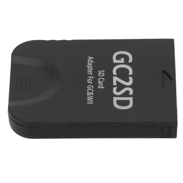 GC2SD Kortleser Plug and Play Bærbar Profesjonell Spillkonsoll Mikro Lagringskort Adapter for Wii for GC Svart
