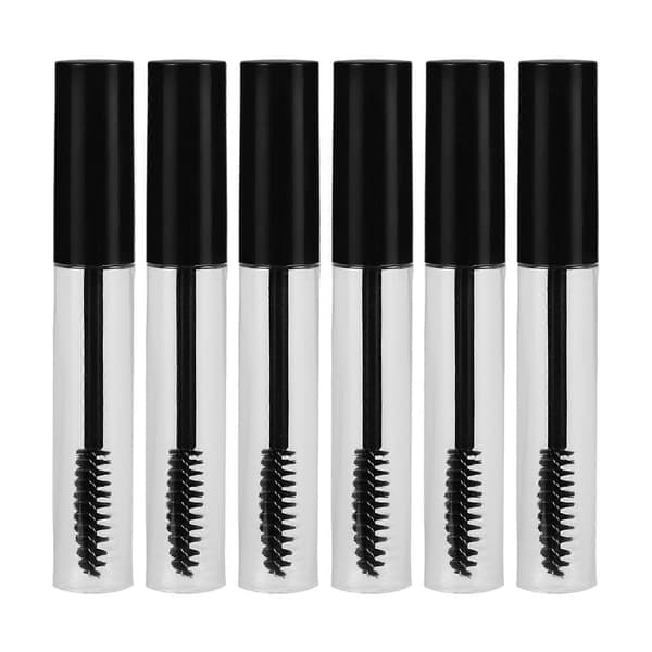 Eyelash Brush Tubes for Liquid Holding 6 Pcs Empty Mascara Tubes Black