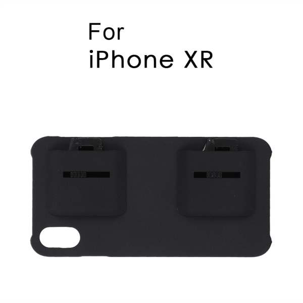 2-i-1 bärbart integrerat phone case Shell Game Handle Button för iPhone XR