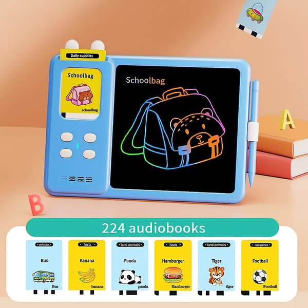 Plug-In Typ LCD Graffitis Tablet Set Upplysning Barns Pedagogiska Leksaksbräda 2 i 1 Läskort Pink