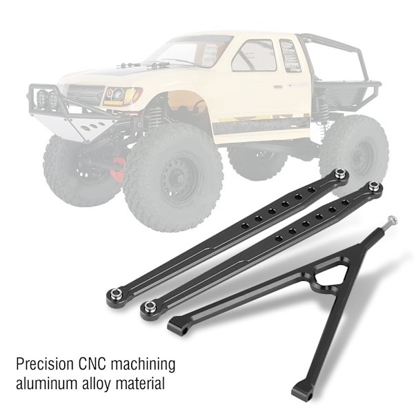 Trekantstøttebjelke Frontstøttebjelke for AXIAL SCX10 4-hjulsdrevet elektrisk RC-bil (Svart)