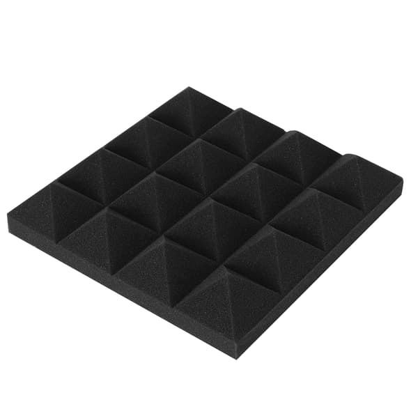 6-pak sorte pyramide akustiske skumpaneler til lydabsorption og studie lydisolering