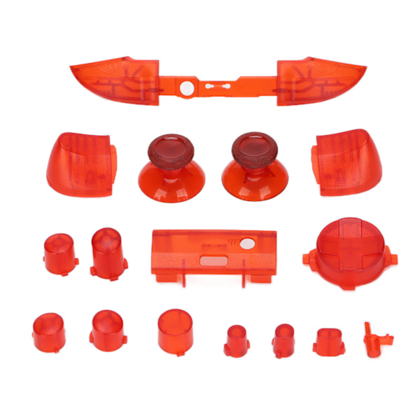 Full Buttons Mod Kits Trigger Full Trigger Modulset för XBOX Series X för XBOX Series S-kontroll Transparent Röd