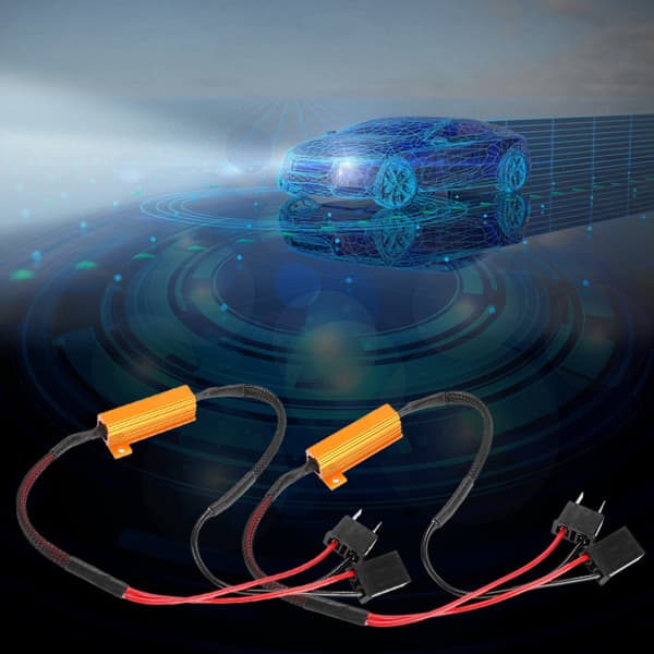 2 stk. LED-dekodere for H7 frontlys, anti-hyperblink, ingen feil, lastmotstandskabling