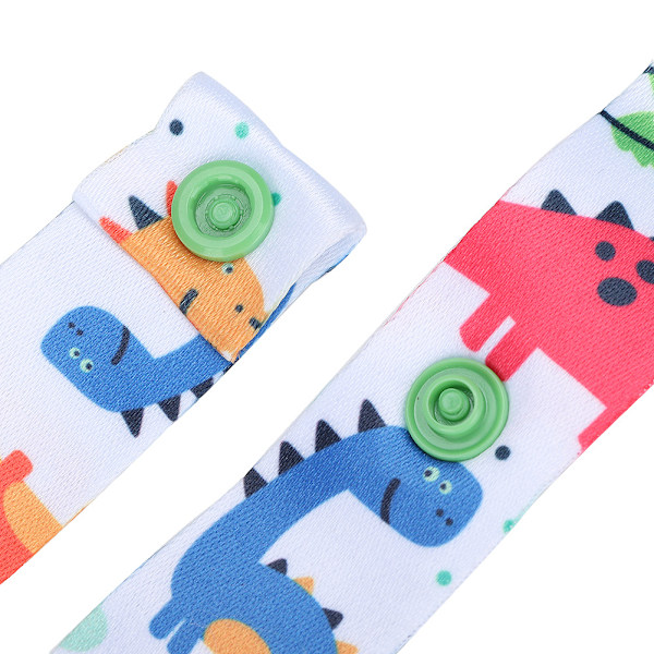 Justerbar Babyflaskeholder med Dinosaur Design - 2,5 cm - Sutteflaske Rem Tether til Barnevogn