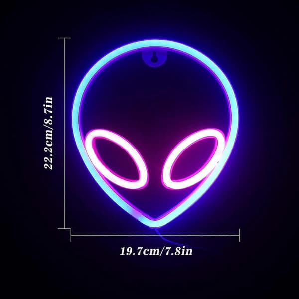 Alien Neonskyltar Led Neonskylt Rosa Blå Neonljus