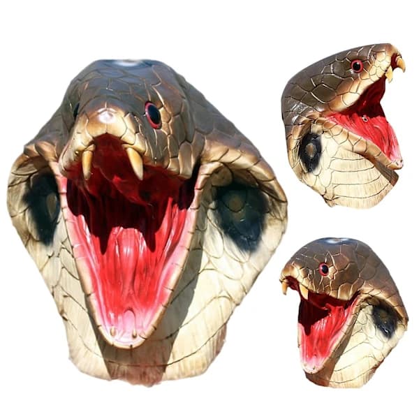 Party Ormdräkt Realistisk Ormhuvudmask Halloween Latex Djur Ormmask Cosplay Karneval