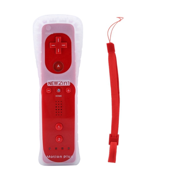 Somatosensorisk spillhåndtakskontroller håndkontroll innebygd akselerator for Nintendo Wii WiiU (rød)