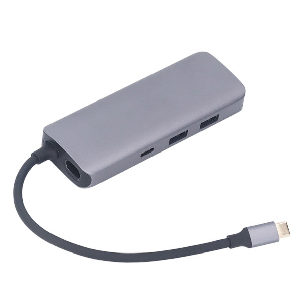 Type-C-telakointiasema Alumiiniseos USB 3.0 RJ45 Monitoiminen telakointiasema Windowsille 6-in-1