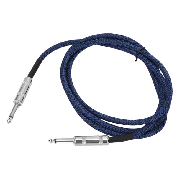 1/4 tums gitarrkabel basinstrumentkabel 6,35 mm brusreducerande flätskärmning för elgitarrförstärkare 3m 9,8ft
