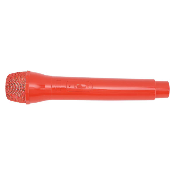 Foregive leg Mikrofon Legetøj Bærbar Glat Bund Realistisk ABS plastikmikrofoner Rekvisitter til præstationsinterview Rød
