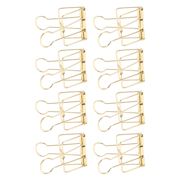 30-pak med 2\" Guld Hule Metal Binder Clips - Holdbare, Stærke, Ideelle til Hjem, Kontor og Skolebrug