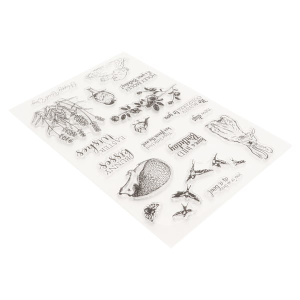 Sett med 4 klare TPR-stempel for DIY-preging og scrapbooking-prosjekter