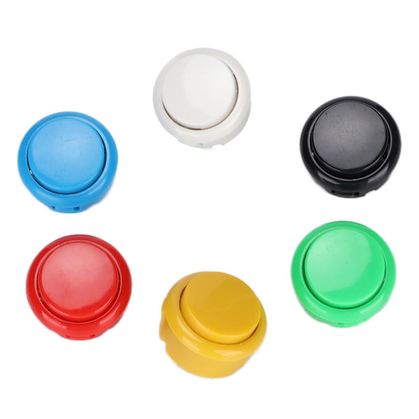 QM070919 12 st Arcade Joystick-knappar för spelkonsol Hållbara 30 mm Ersättningsknappar för Arcade Joystick-spelkonsol