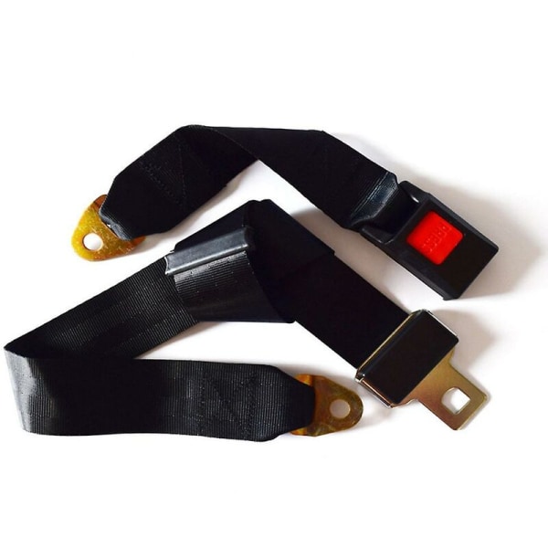 2-pack universal justerbara säkerhetsbälten, 1,2 m tvåpunktsbälten, svart