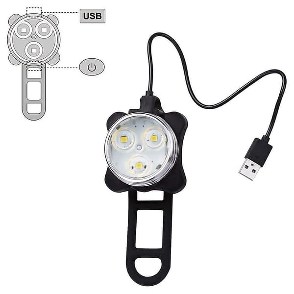 LED Skateboardlys LED Longboardlys Foran og Bak USB-lading USB-kabler og Stropp Inkludert Red