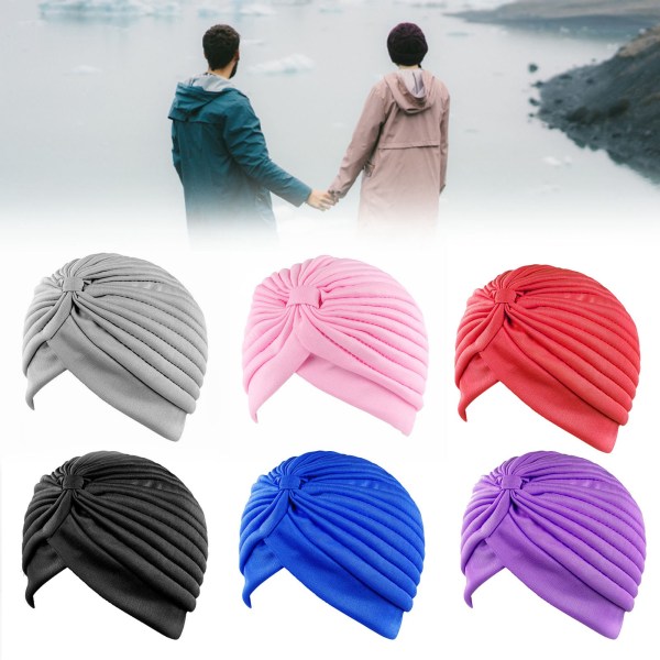 6 stk Turbanhatt Polyester Lett Komfortabel Pustende Utsøkt Stretch Turbaner for menn kvinner