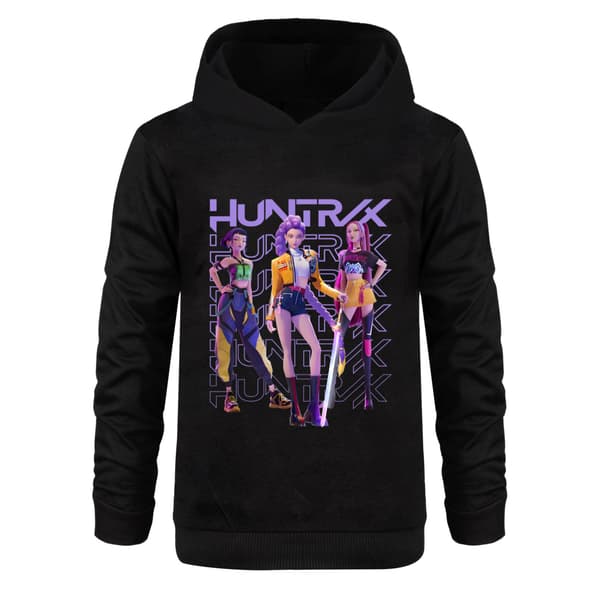 [BT02]Kpop Demon Hunters børne sweatshirt sort black 160CM