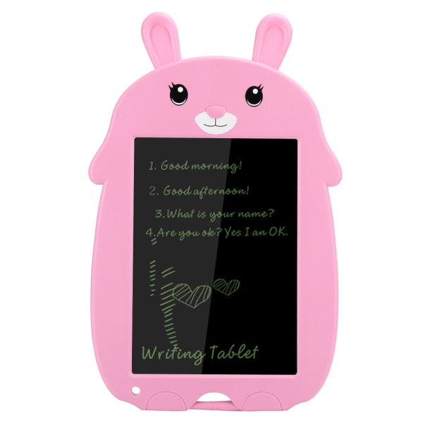 8,5 tommer LCD-skriveblok Lys Energi Elektronisk Tavle Farve Håndskrift TegningPink kanin