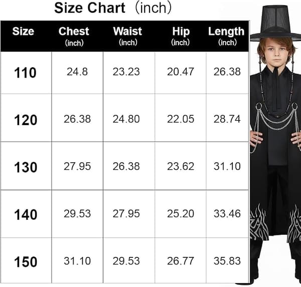 [BT02]Kpop Demon Hunter Cosplay Kostyme for Gutter med Kappe[JUN] 1 1 110cm