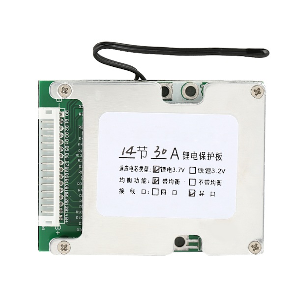 14S Lithium Batteri Beskyttelses PCB Plade med Balanceopladning til 30A Kapacitet