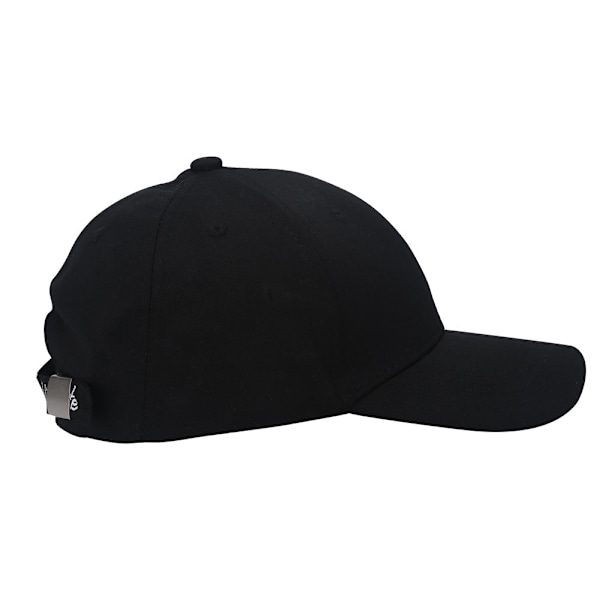 Svart Unisex Snapback-keps för sport, löpning och utomhusaktiviteter - Justerbar böjd basebollkeps för sommarbruk