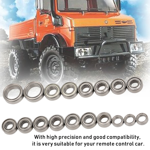 Metal Sealed Bearing Kit -lisävaruste Tamiya CC01 1/10 RC-autolle, hopea harmaa