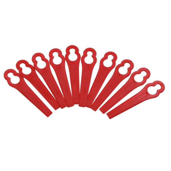 10 stk 83 mm Længde 12 X 7 mm Erstatningsklippere til forskellige plæneklippere Rød