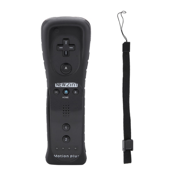 Somatosensorisk Spelhandtagskontroll Gamepad Inbyggd Accelerator för Nintendo Wii WiiU (Svart)