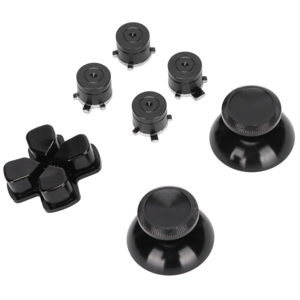 Kontrollerknapp Joystick-tast Aluminiumlegering ABXY-knapper for Playstation5-kontroller Svart