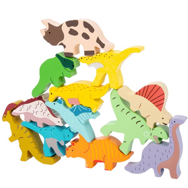 Stableleker i tre med dinosaurer for barn, gutter og jenter