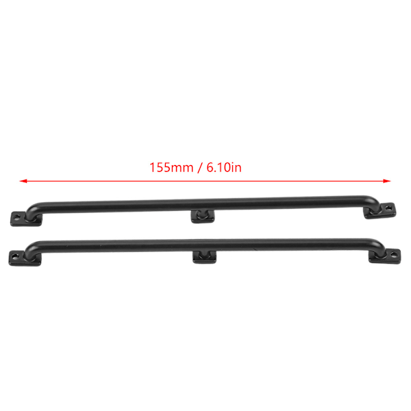 Oppgraderingstilbehør Karosseri Skall Venstre / Høyre Metall Håndlist for 1/10 Skala RC Crawler Bil (155mm)