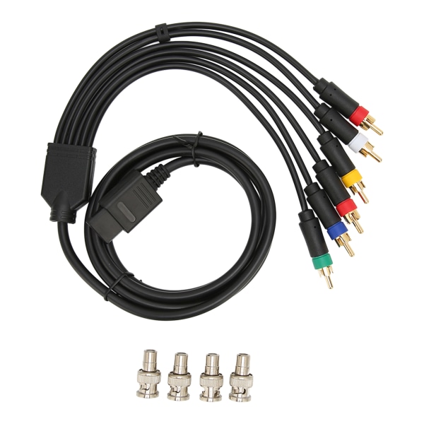 RGB RGBS multifunktionel kompositkabelledning Høj fleksibilitet Blødt stabilt komponent AV-kabel med 4 BNC-hoveder-W