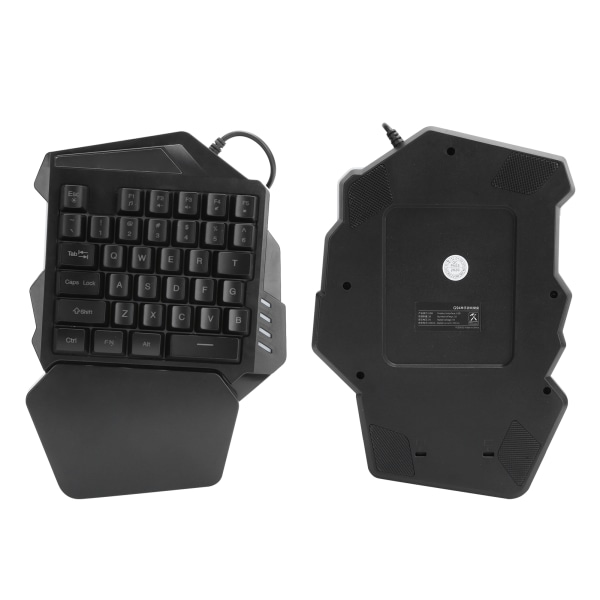 G94 OneHanded Gaming Keyboard USB Kablet RGB Bakgrunnsbelyst 35 taster tastatur for datamaskin (blandet lys)