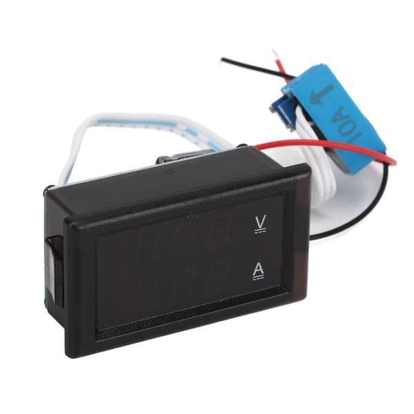 Hall DC Digital Display Amperemeter 4-30V Dual LED Strøm Voltmeter Panel