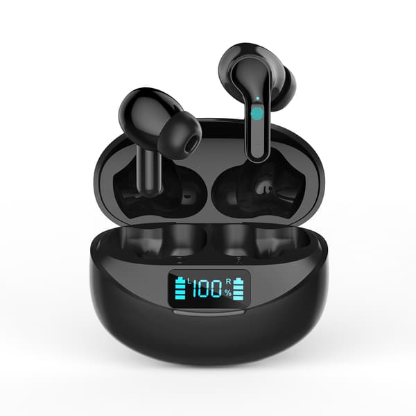Trådløse hovedtelefoner - Bluetooth 5.3 Sportshovedtelefoner Sort
