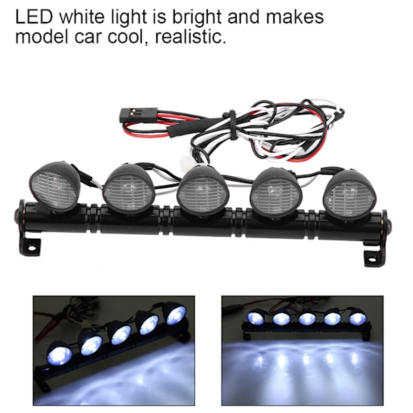 5 LED-valaisimen palkki ajovalon lisävaruste AXAIL Scx10 Traxxas RC-autolle