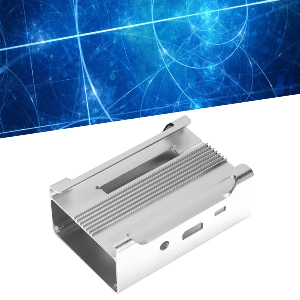 Metal Beskyttelsesetui Holdbart CNC-bearbejdet Aluminiumlegeringsetui til Raspberry Pi 3rd Sølv