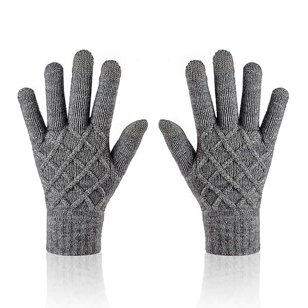 Vinterhandsker Ananasblomstrede Handsker Varme Touchscreen Handsker Kvinder Kuldesikre Strikkede Handsker