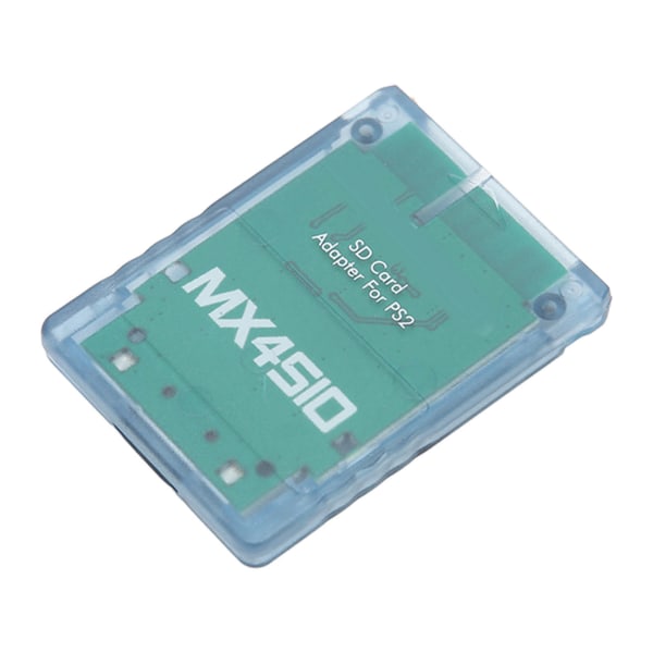 MX4SIO SIO2SD Minnekortadapter Håndlaget Stabil Erstatning Minnekortadapter for PS2 Transparent Blå