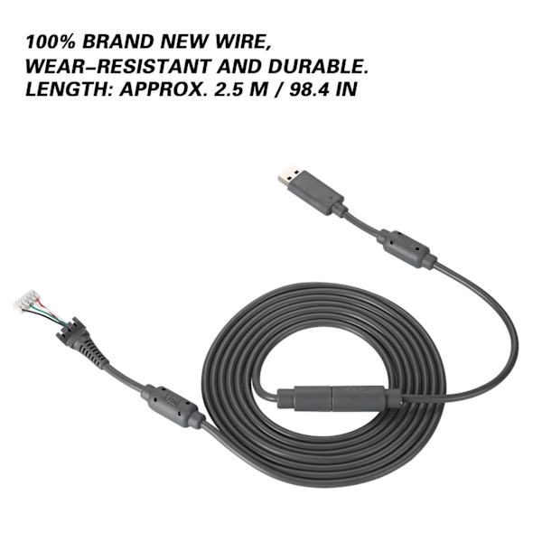 USB 4-pins Spillkontrollkabel Erstatningsledning Avtakbar Adapter For Xbox 360 (Grå)
