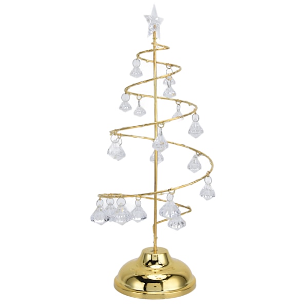 Varmt gull LED juletre bordlampe - Elegant krystallbelysning for soverom, bad og trappedekorasjon