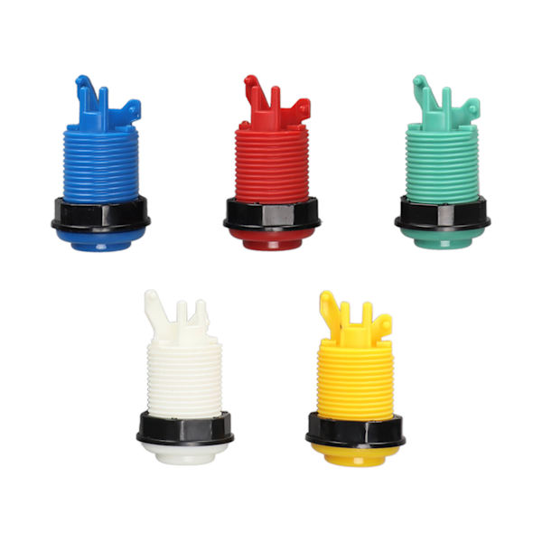 28mm Arkadspel Tryckknapp 5 Färger DIY-delar LED-upplysta Knappar Brytare för Styrenheter