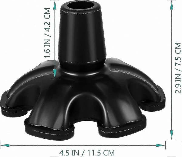 Self-standing Rubber Cane Tip with 19mm Base Foot for Walking Aids