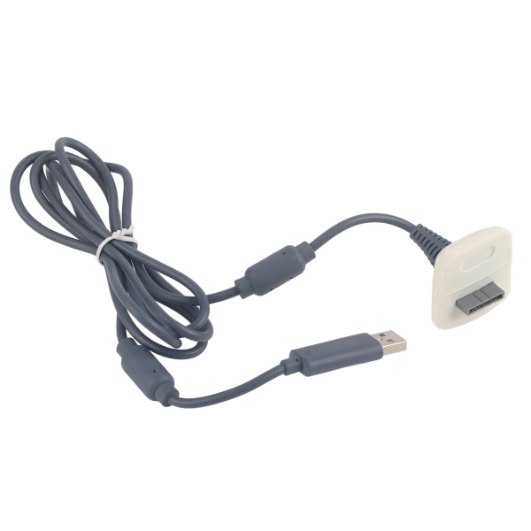För Microsoft för Xbox 360 trådlös handkontroll USB laddare Snabbladdningskabel (Vit)