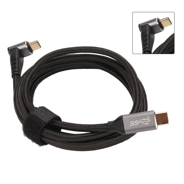 90 Graders USB-C-kabel 4K 60Hz Stöder PD100W Typ C 3.1 Gen2 Full Function USB-C Snabbladdningskabel för Steam Deck 150cm/59.1in